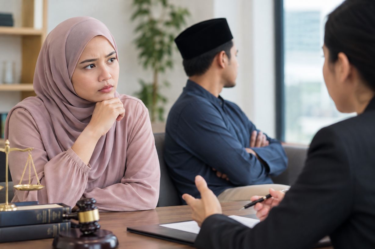 Tense Divorce Consultation at the Law Office